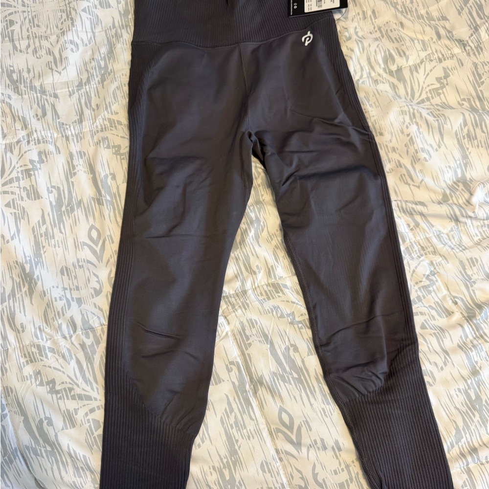 Peloton Black Ribbed Active Leggings